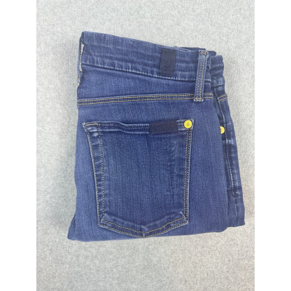 7 For All Mankind SFAM Jeans Women's Size 27 Blue Tapered‎ Leggings Skinny